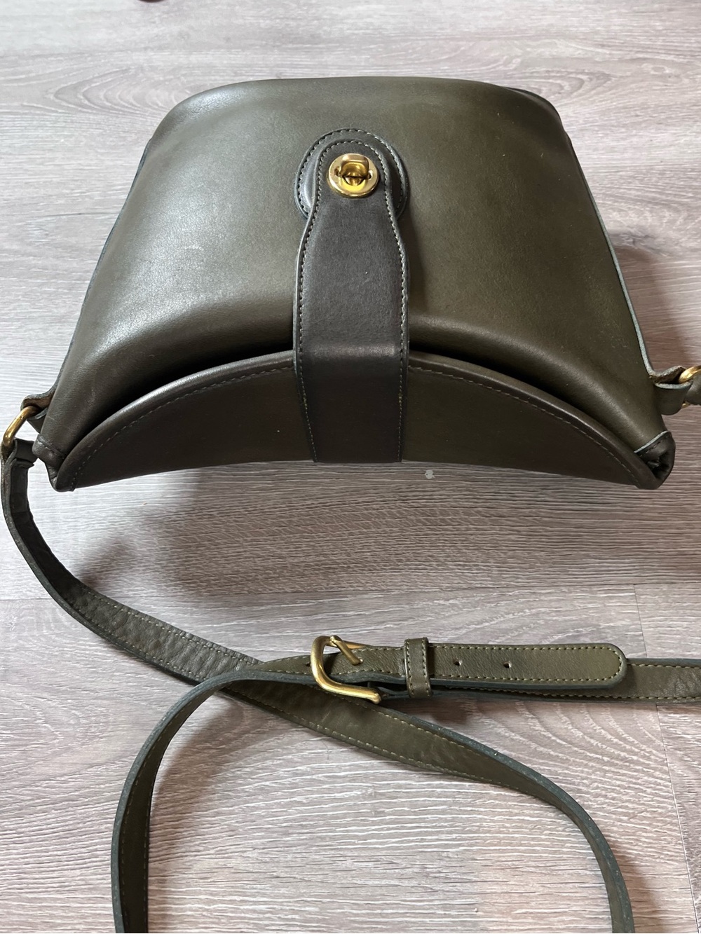 Vintage Coach Olive Green Nottingham #9948 - Picture 6 of 12